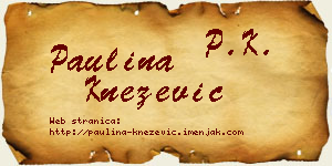 Paulina Knežević vizit kartica